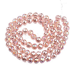 Electroplate Transparent Glass Beads Strands&nbsp;EGLA-N002-46-H02