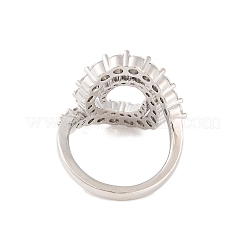 Brass Micro Pave Clear Cubic Zirconia Rings&nbsp;RJEW-U009-01P