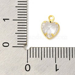 Real 18K Gold Plated Rack Plating Brass Micro Pave Cubic Zirconia Pendants Charms&nbsp;KK-S396-05E