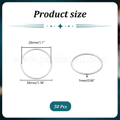 50Pcs 304 Stainless Steel Linking Ring&nbsp;FIND-UN0003-62