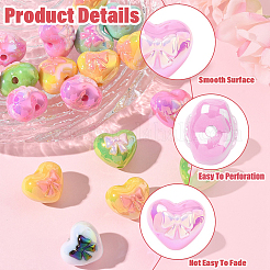 20Pcs UV Plated Opaque Acrylic Beads&nbsp;PACR-YW0001-53