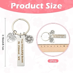 2Pcs Alloy Keychain&nbsp;KEYC-YW00300
