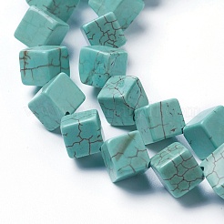 Dyed & Heated Natural Howlite Beads Strands&nbsp;G-F592-06-C