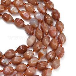 Natural Red Banded Agate Beads Strands&nbsp;G-B178-K01-01