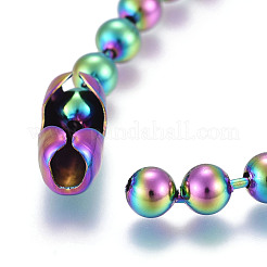 304 Stainless Steel Ball Chain Bracelets&nbsp;BJEW-F410-01B-MC