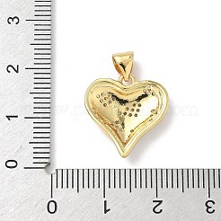 Brass Micro Pave Cubic Zirconia Pendants&nbsp;KK-P330-08A-G02