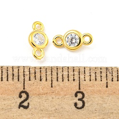 925 Sterling Silver Pave Clear Cubic Zirconia Connector Charms&nbsp;STER-B005-02G