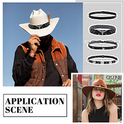 4Pcs 4 Styles Imitation Leather Straw Hat Belt&nbsp;FIND-CA0009-12