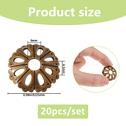 20Pcs Brass Bead Caps&nbsp;FIND-FH0012-06AB
