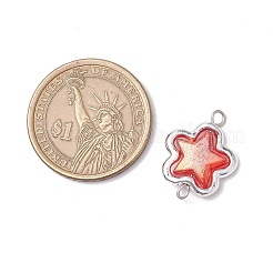 Alloy Transparent Acrylic Flower Connector Charms&nbsp;PALLOY-JF03674