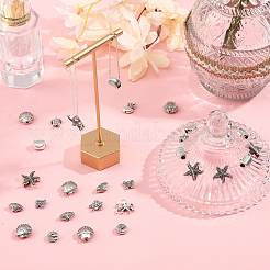 108Pcs 18 Styles Tibetan Style Zinc Alloy Spacer Beads&nbsp;FIND-CA0006-43