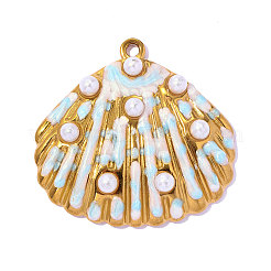 304 Stainless Steel Enamel Pendants&nbsp;STAS-OY017-15G