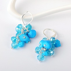 Gemstone Chips Earrings&nbsp;EJEW-JE01301