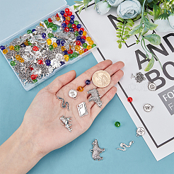 176Pcs Beads & Charms Kit for DIY Jewelry Making&nbsp;DIY-FH0003-37