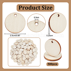 Unfinished Wood Pendants&nbsp;WOOD-WH0050-058