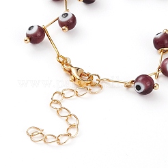 Handmade Evil Eye Lampwork  Beaded Bracelets&nbsp;BJEW-JB05855-02