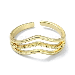 Brass Open Cuff Rings&nbsp;RJEW-B051-27G