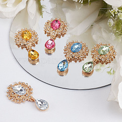 19Pcs 19 Colors Alloy Flat Back Cabochons&nbsp;FIND-GF0002-62