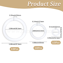 30Pcs 3 Styles PE Plastic Findings&nbsp;FIND-CY0001-68