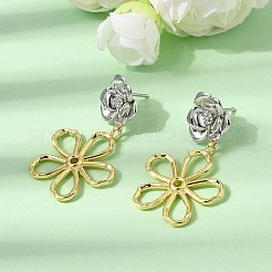 Brass Stud Dangle Earrings&nbsp;EJEW-G471-18GP