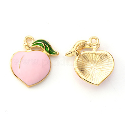 Light Gold Plated Alloy Enamel Pendants&nbsp;X-ENAM-R136-26