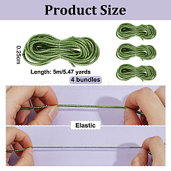 4 Bundles Round Elastic Cord&nbsp;OCOR-OC0001-84C