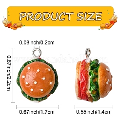 10Pcs Opaque Resin Pendants&nbsp;CRES-YW0002-54