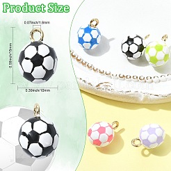 6Pcs 6 Colors Alloy Enamel Pendants&nbsp;ENAM-CJ0007-62