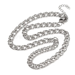 6.5MM 304 Stainless Steel Double Link Chain Necklaces for Women Men&nbsp;SA-CBA37BC-22P