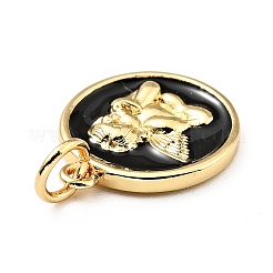Brass Enamel Pendants&nbsp;KK-G416-38G-02
