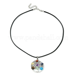 Alloy Tree of Life Pendant Necklaces&nbsp;NJEW-JN04559-01