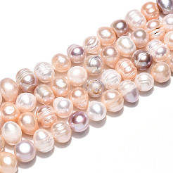 Natural Cultured Freshwater Pearl Beads Strands&nbsp;PEAR-N013-07O-01