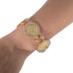 Alloy Rhinestone Link Chain Bracelets for Women&nbsp;FS-WGAAA7D-02