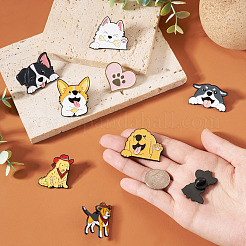 9Pcs 9 Styles Enamel Pins&nbsp;JEWB-TA0001-32