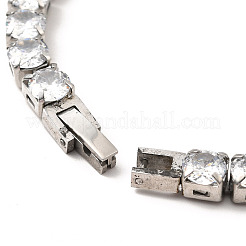 Clear Cubic Zirconia Tennis Bracelet&nbsp;BJEW-E009-25B-P