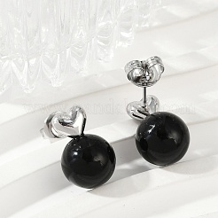 304 Stainless Steel Enamel Stud Earrings&nbsp;EJEW-G423-11P