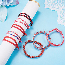 32Pcs 8 Styles Polyester & Spandex Cord Braided Bead Bracelets&nbsp;BJEW-TAC0065