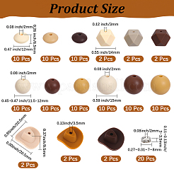 102Pcs 15 Styles Round Food Grade Eco-Friendly Silicone Beads&nbsp;SIL-PA0001-27