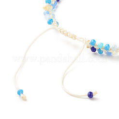 Imitation Jade Glass Braided Bead Anklet&nbsp;AJEW-AN00471