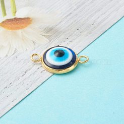 Resin Evil Eye Links Connectors&nbsp;PALLOY-JF00773-01