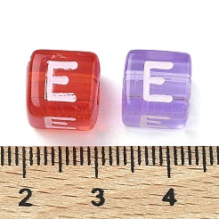 Spray Painted Transparent Acrylic Beads&nbsp;MACR-K365-07E
