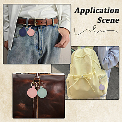 10Pcs PU Leather Keychains&nbsp;KEYC-CL0001-34C