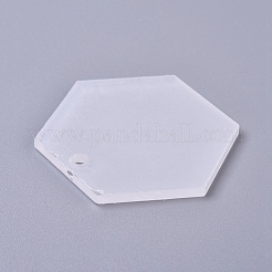 Transparent Acrylic Blank Pendants&nbsp;X-TACR-WH0002-12