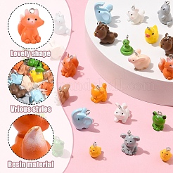 10Pcs 5 Styles Opaque Resin Pendants&nbsp;RESI-YW0004-22A