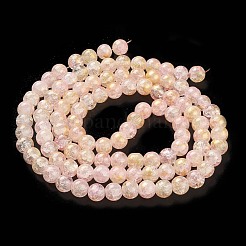 Baking Paint Crackle Glass Bead Strands&nbsp;X1-DGLA-R053-03E