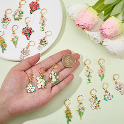 20Pcs 10 Styles Alloy Enamel Pendant Decorations&nbsp;HJEW-SC0003-04