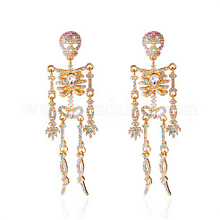 Halloween Zinc Alloy Crystal AB Rhinestone Dangle Stud Earrings&nbsp;FS-WGF4447-02
