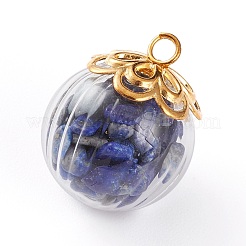 Natural Mixed Gemstone Chip Pendants&nbsp;X-PALLOY-JF00593