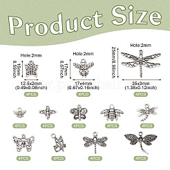 48Pcs 12 Style Tibetan Style Alloy Pendants&nbsp;FIND-TA0002-91