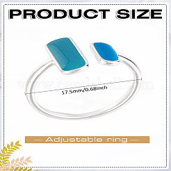 1Pc Brass Enamel Cuff Rings for Women&nbsp;RJEW-LP0002-32